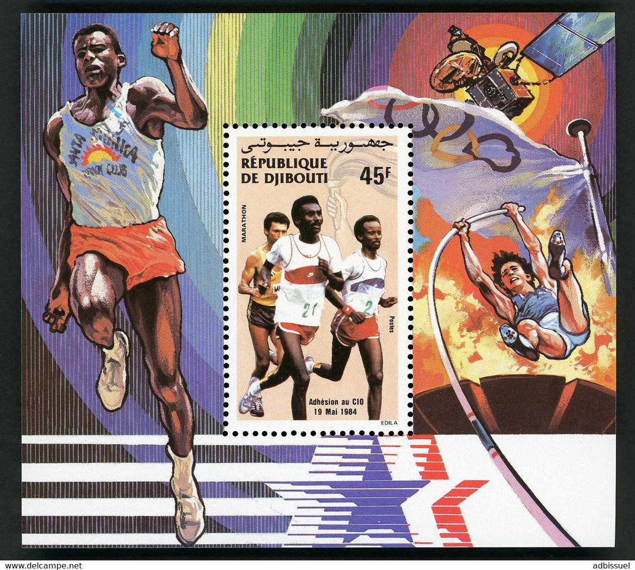 DJIBOUTI Bloc Spécial N° 590 MNH ** Adhésion Au CIO Comité International Olympique / IOC. TB/VG - Yibuti (1977-...)