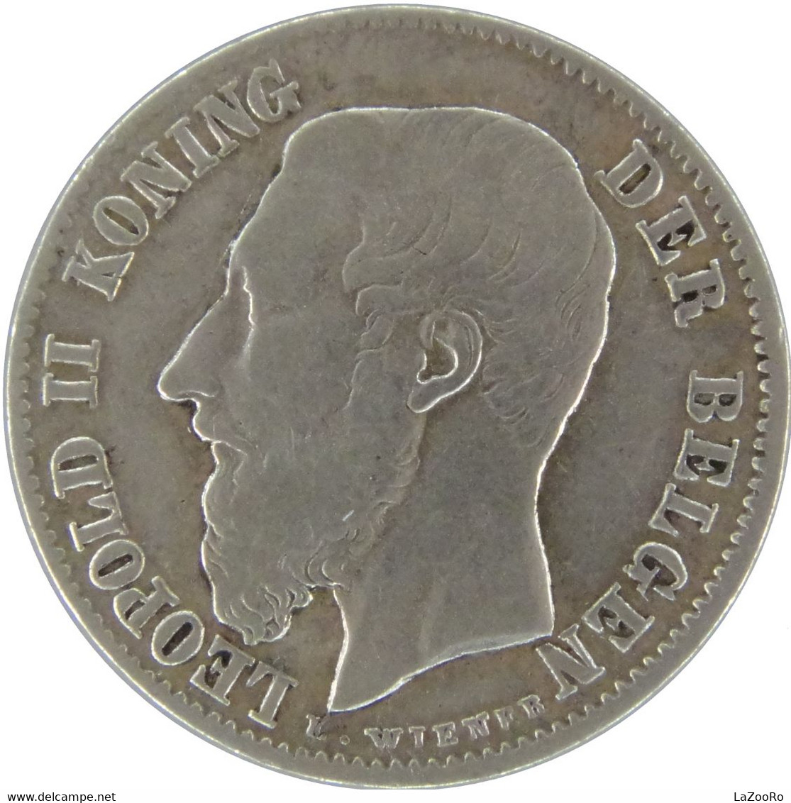 LaZooRo: Belgium 50 Centimes 1899/86 VF / XF Not In Krause - Silver - 50 Cents