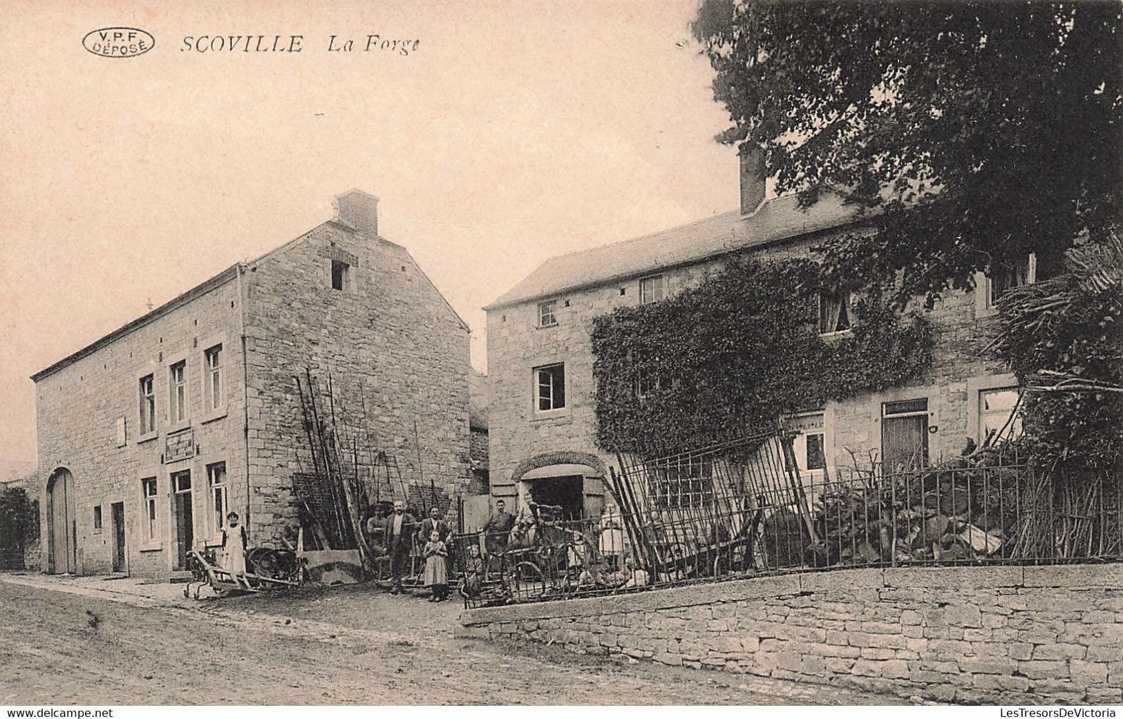 Belgique - Scoville - La Forge - Edit. V.P.F. - Animé - Vélo - Carte Postale Ancienne - Ciney