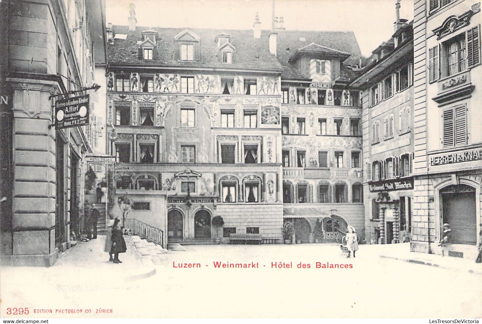 EUROPE - Suisse - LUZERN - Weinmarkt - Hotel Des Balances - Cartes Postales Anciennes - Lucerne