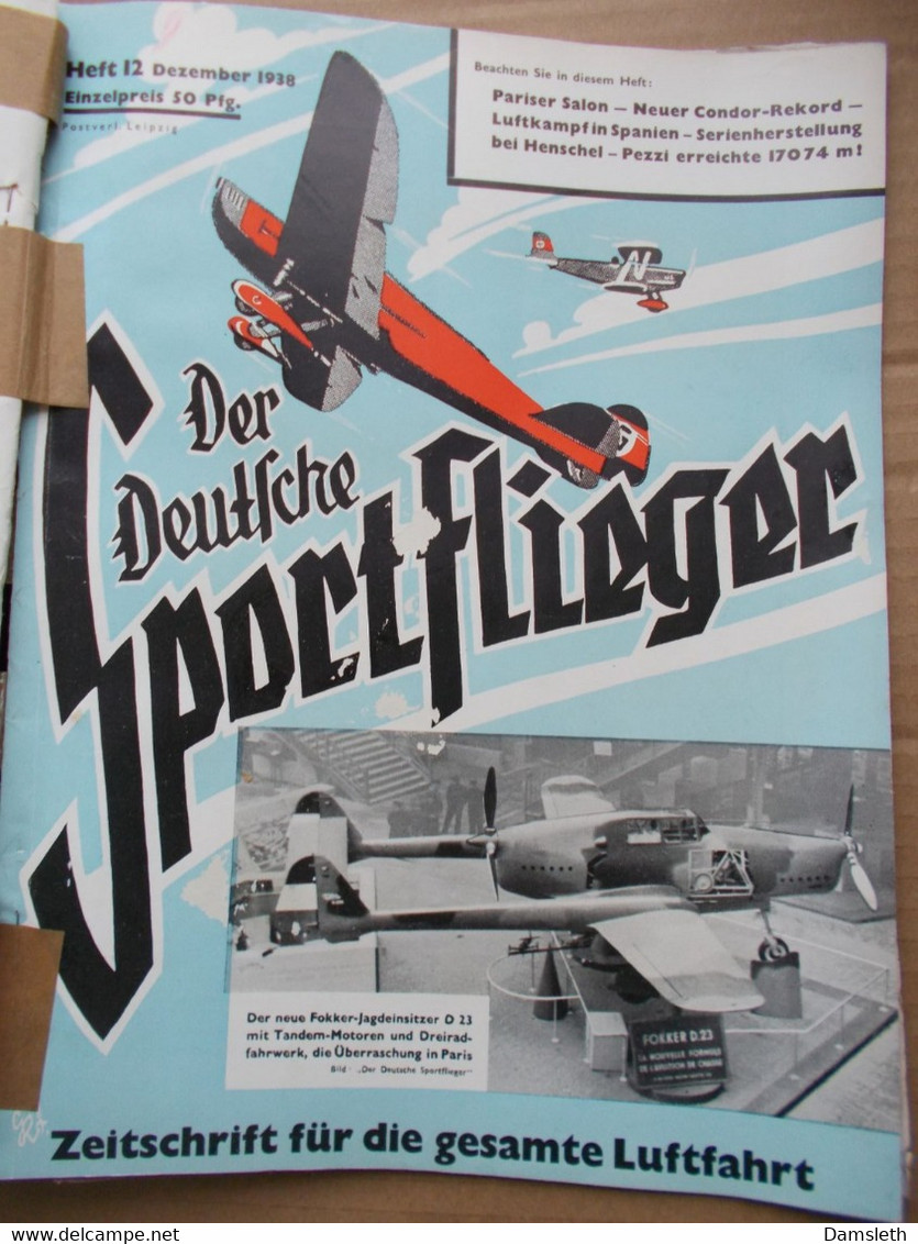 Deutschland 1933-45; "Der Deutsche Sportflieger" X14; Luftwaffe, Military, 1937-38 Aviation, Spanish Civil War, Etc - 5. World Wars