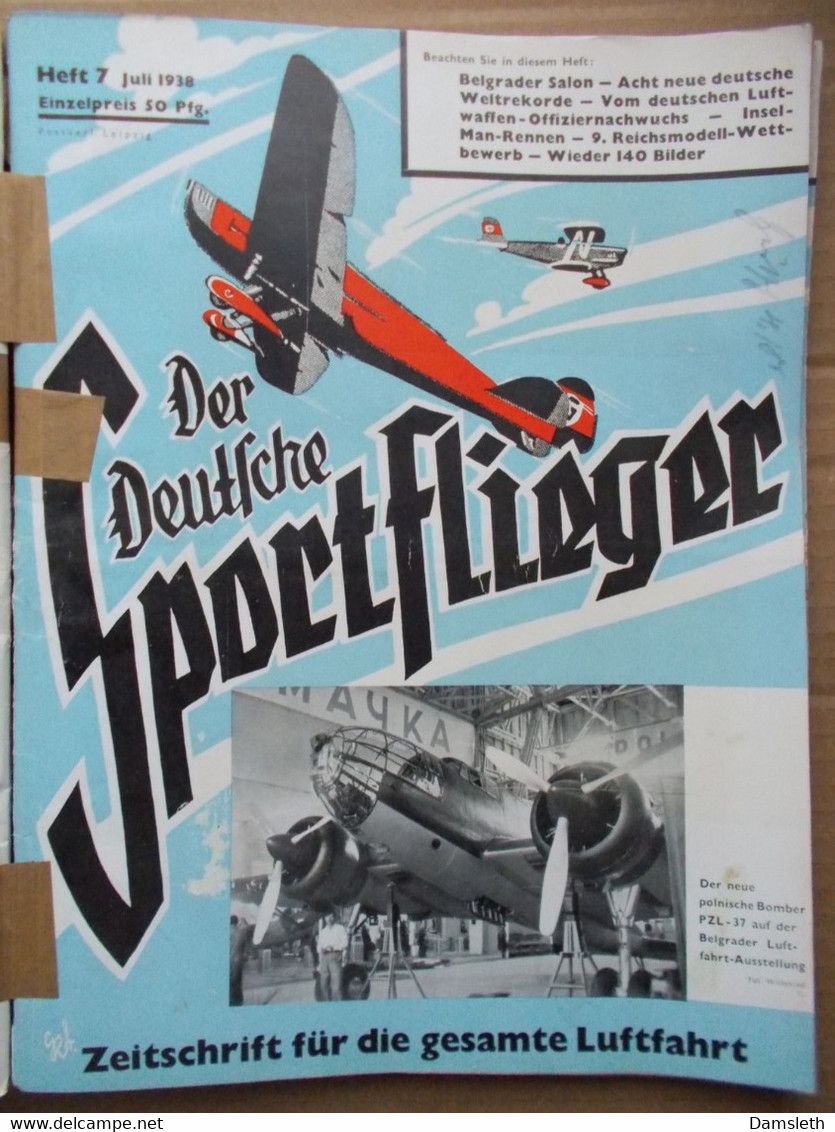 Deutschland 1933-45; "Der Deutsche Sportflieger" x14; Luftwaffe, military, 1937-38 aviation, Spanish Civil War, etc