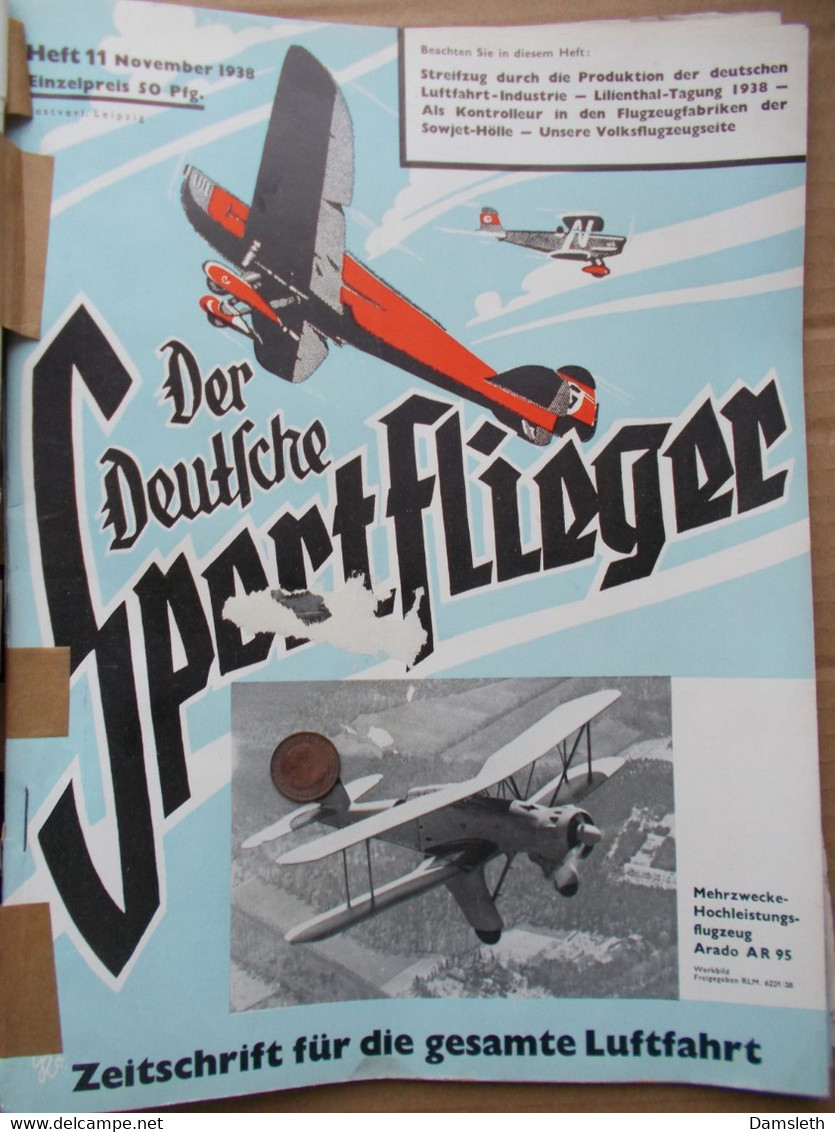 Deutschland 1933-45; "Der Deutsche Sportflieger" x14; Luftwaffe, military, 1937-38 aviation, Spanish Civil War, etc