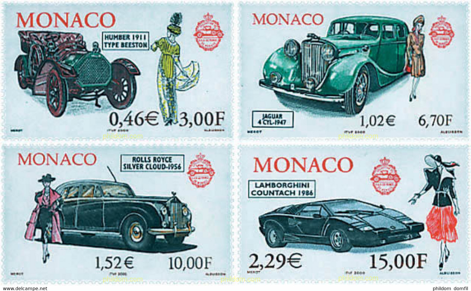 77475 MNH MONACO 2000 AUTOMOVILES Y MODA - Autres & Non Classés