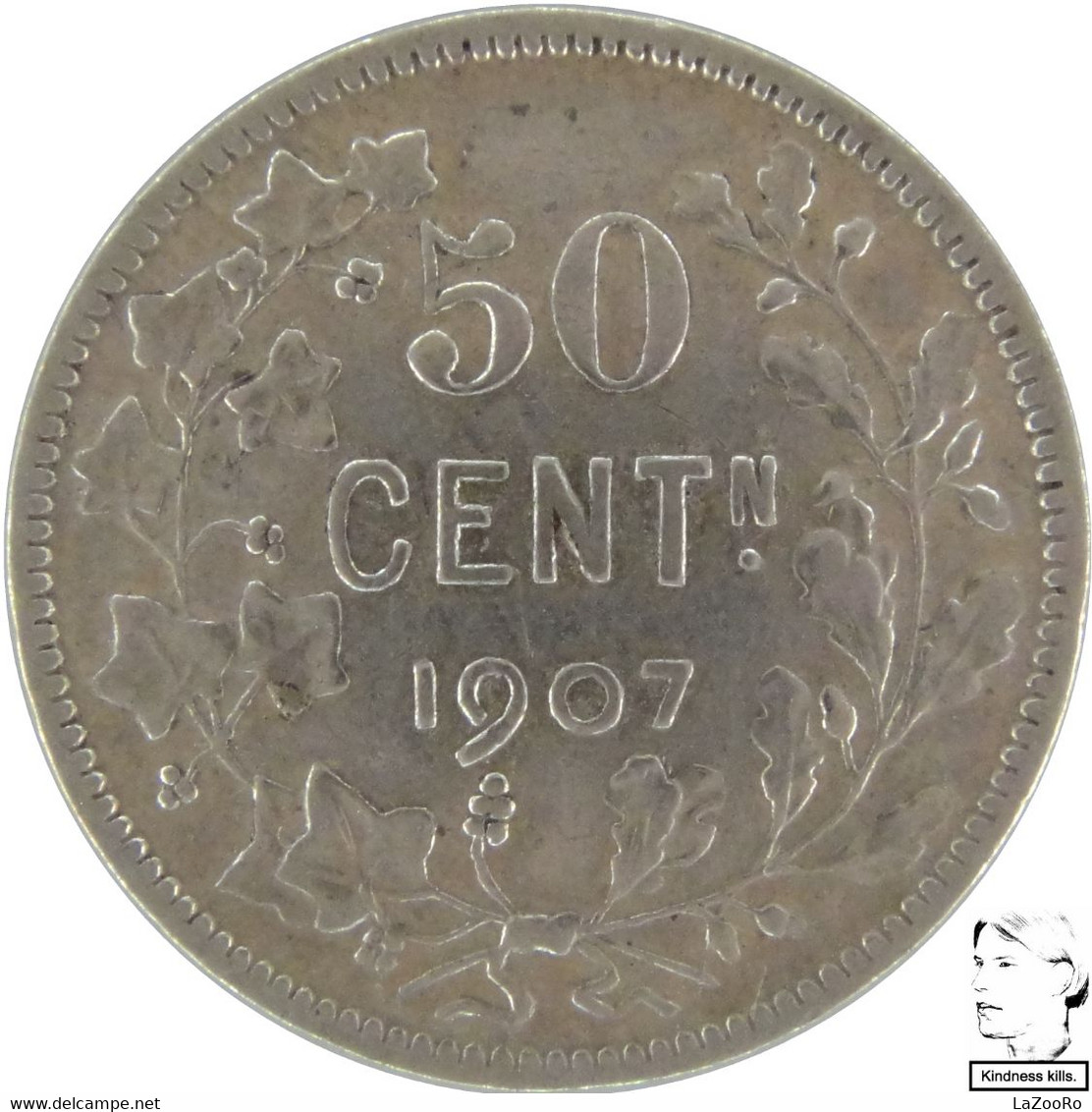 LaZooRo: Belgium 50 Centimes 1907 XF - Silver - 50 Centimes