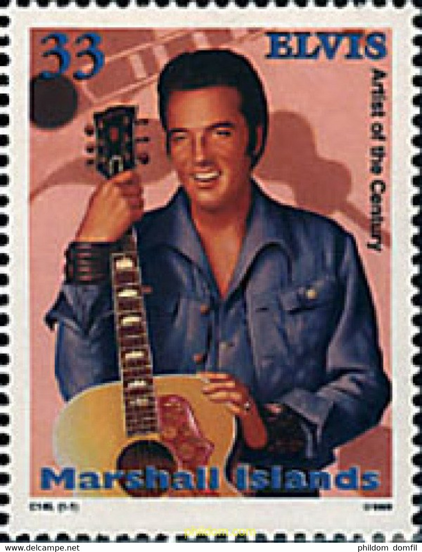 66268 MNH MARSHALL Islas 1999 ARTISTA DEL SIGLO - Elvis Presley