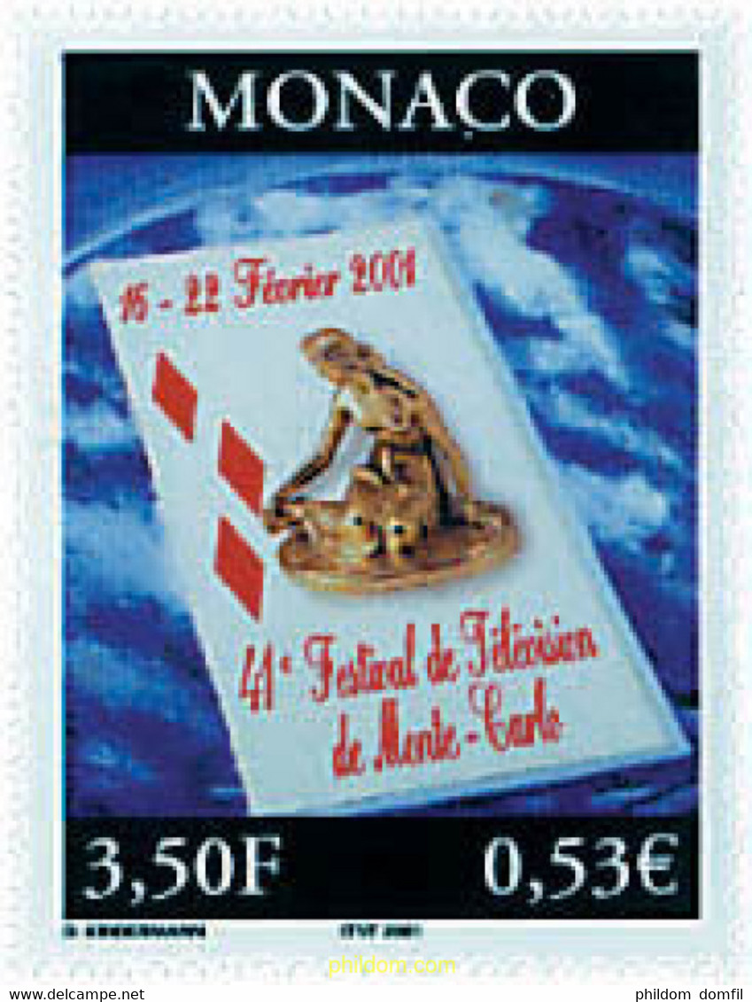 75342 MNH MONACO 2001 41 FESTIVAL DE TELEVISION DE MONTECARLO - Andere & Zonder Classificatie