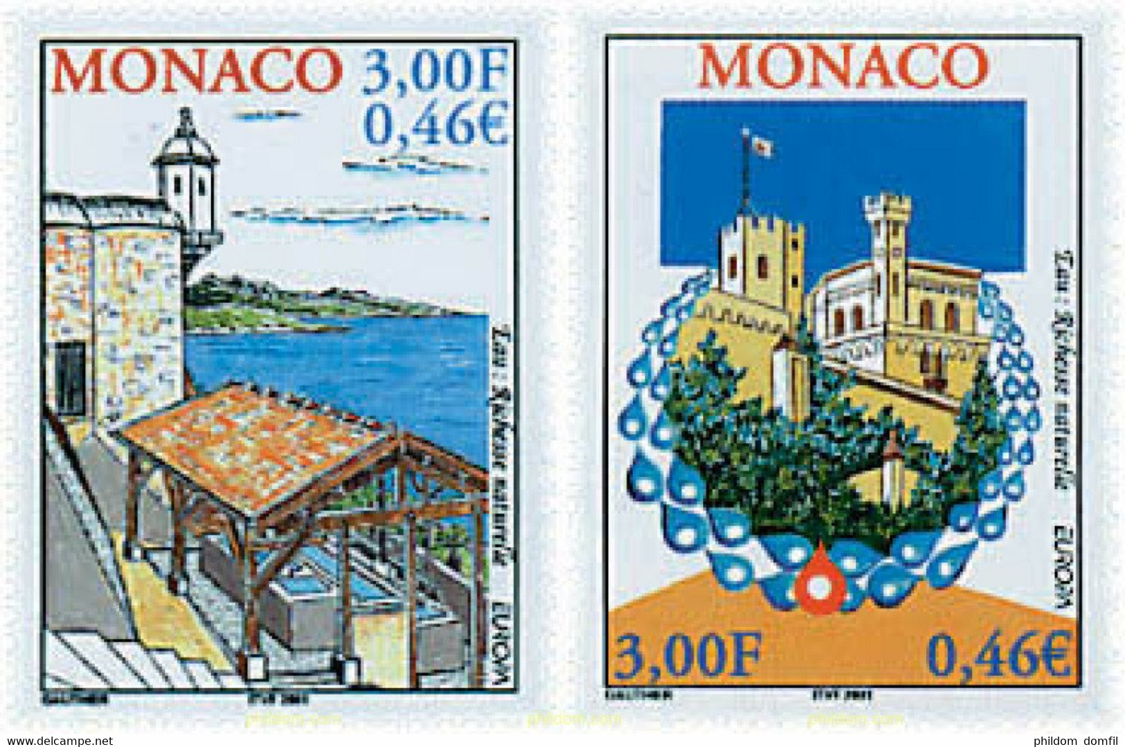 77102 MNH MONACO 2001 EUROPA CEPT. EL AGUA, RIQUEZA NATURAL - Otros & Sin Clasificación