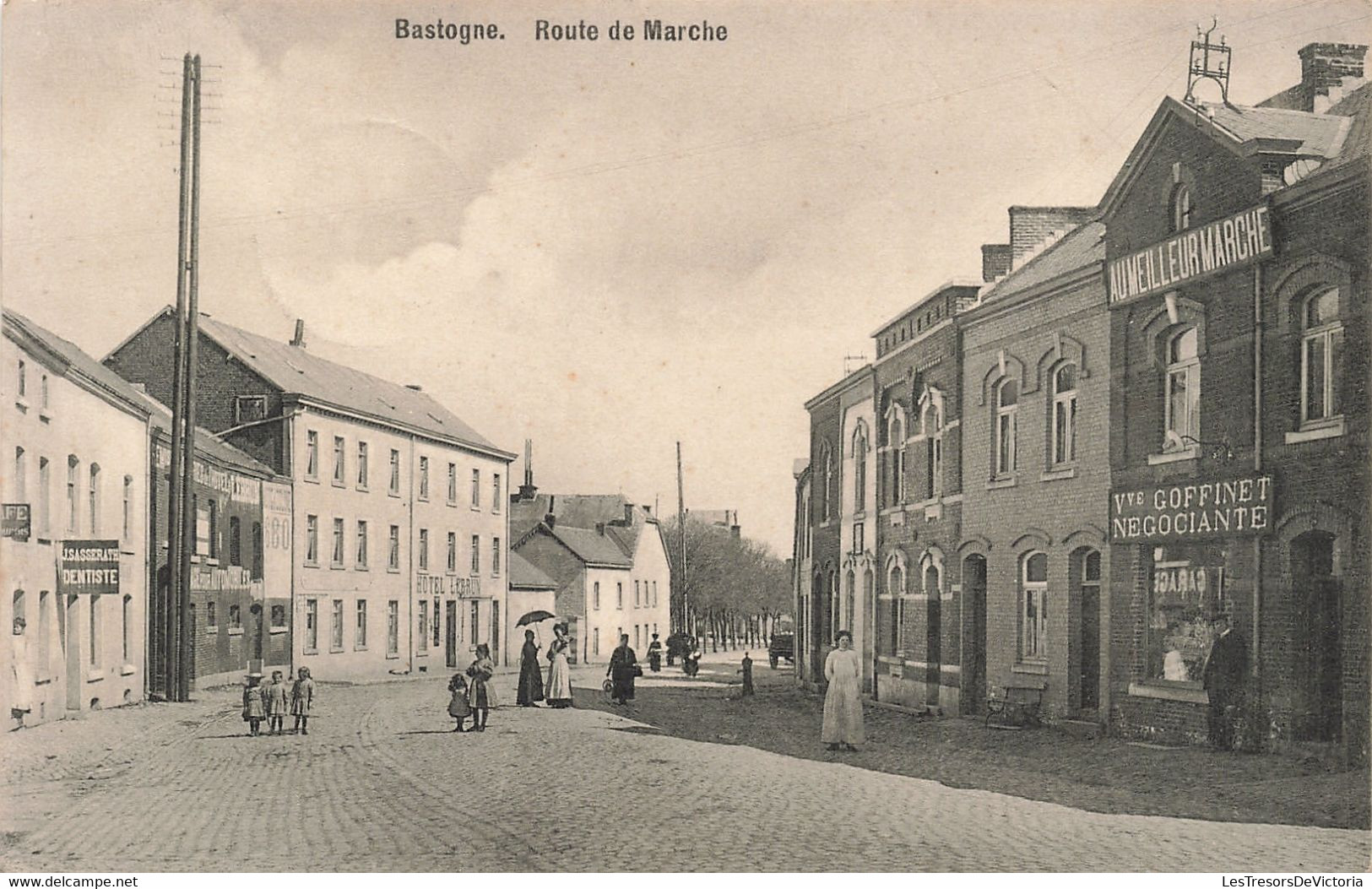Belgique - Bastogne - Route De Marche - Edit. Schumacher - Oblitéré Etoile Redu 1909 - Carte Postale Ancienne - Bastenaken
