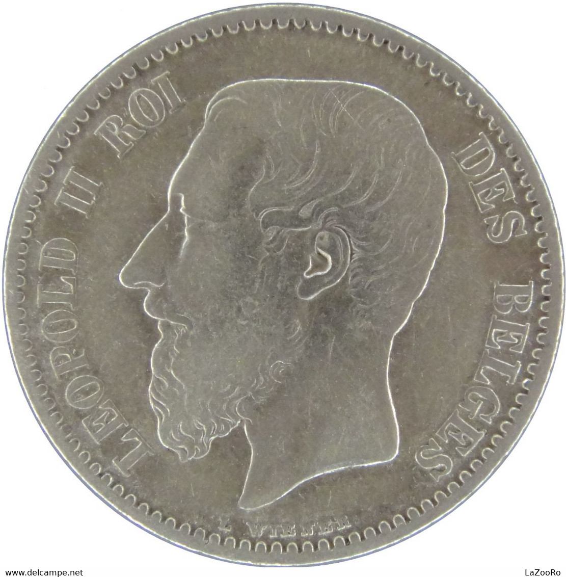 LaZooRo: Belgium 1 Franc 1886 VF / XF - Silver - 1 Franc