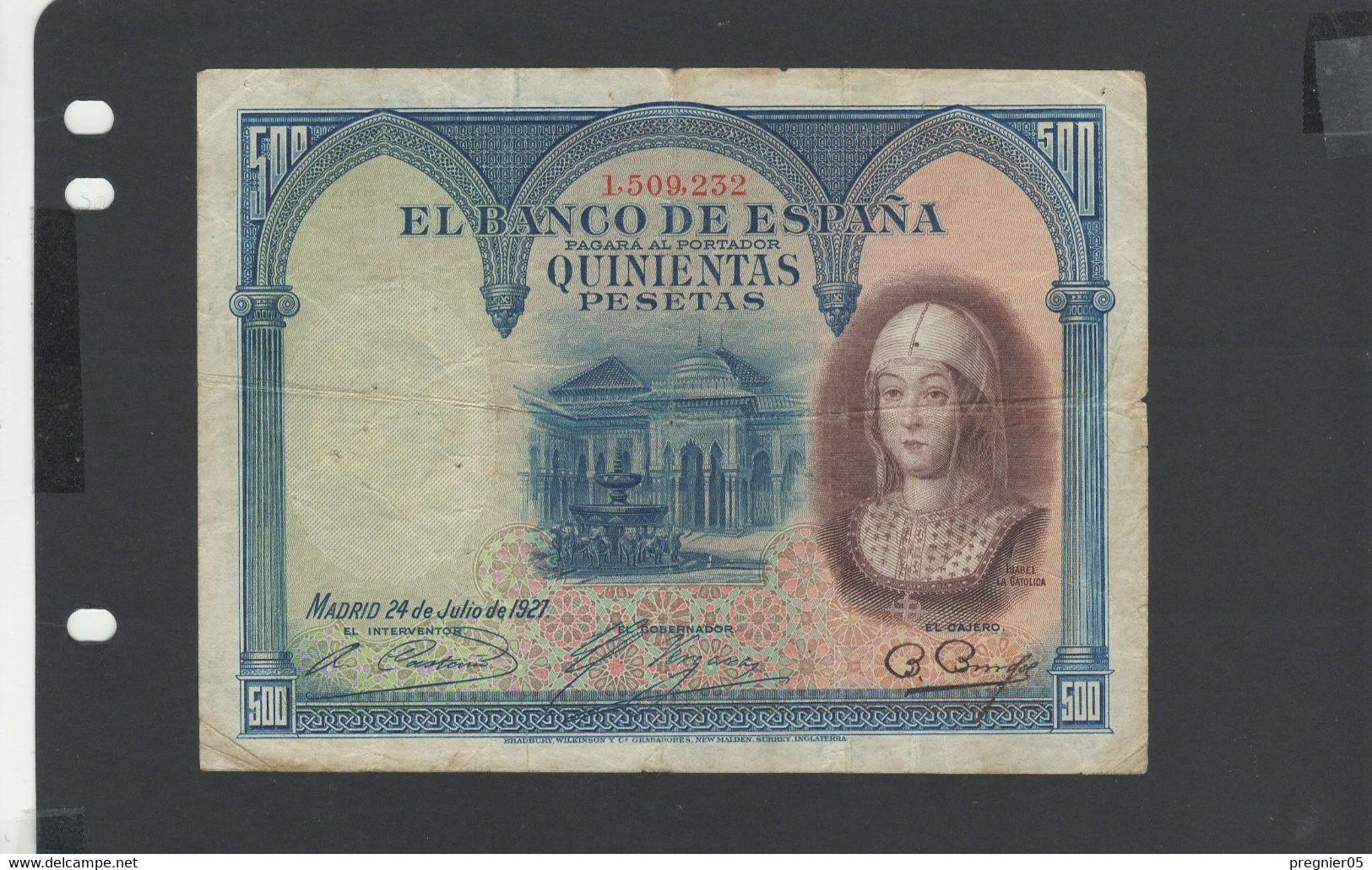 ESPAGNE - Billet 500 Pesetas 1927 TB/F Pick-073a - 500 Peseten