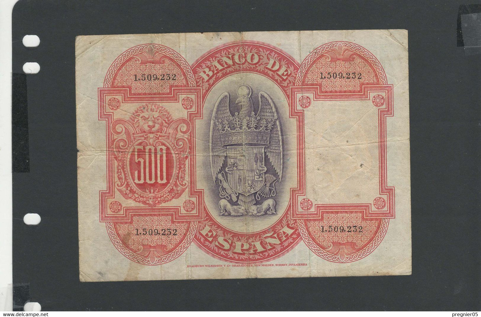 ESPAGNE - Billet 500 Pesetas 1927 TB/F Pick-073a - 500 Pesetas