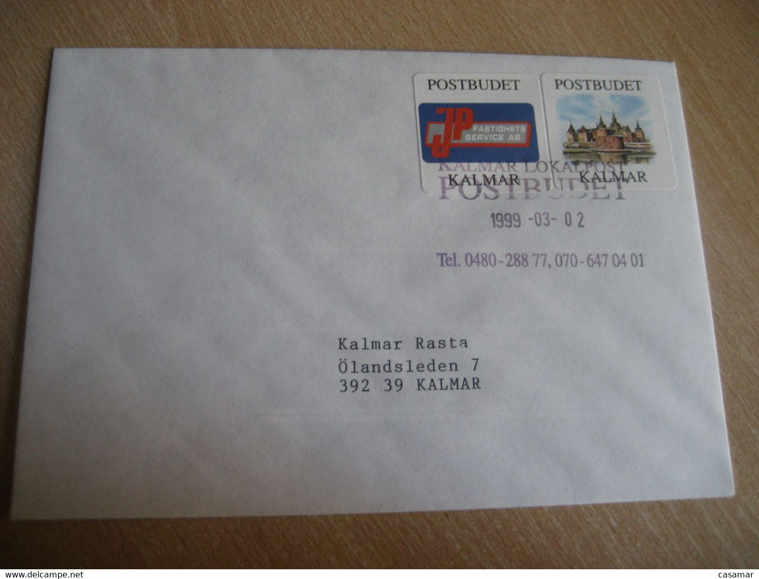 KALMAR 1999 POSTBUDET Local Stamp Cancel Cover Lokal Lokalpost SWEDEN - Lokale Uitgaven