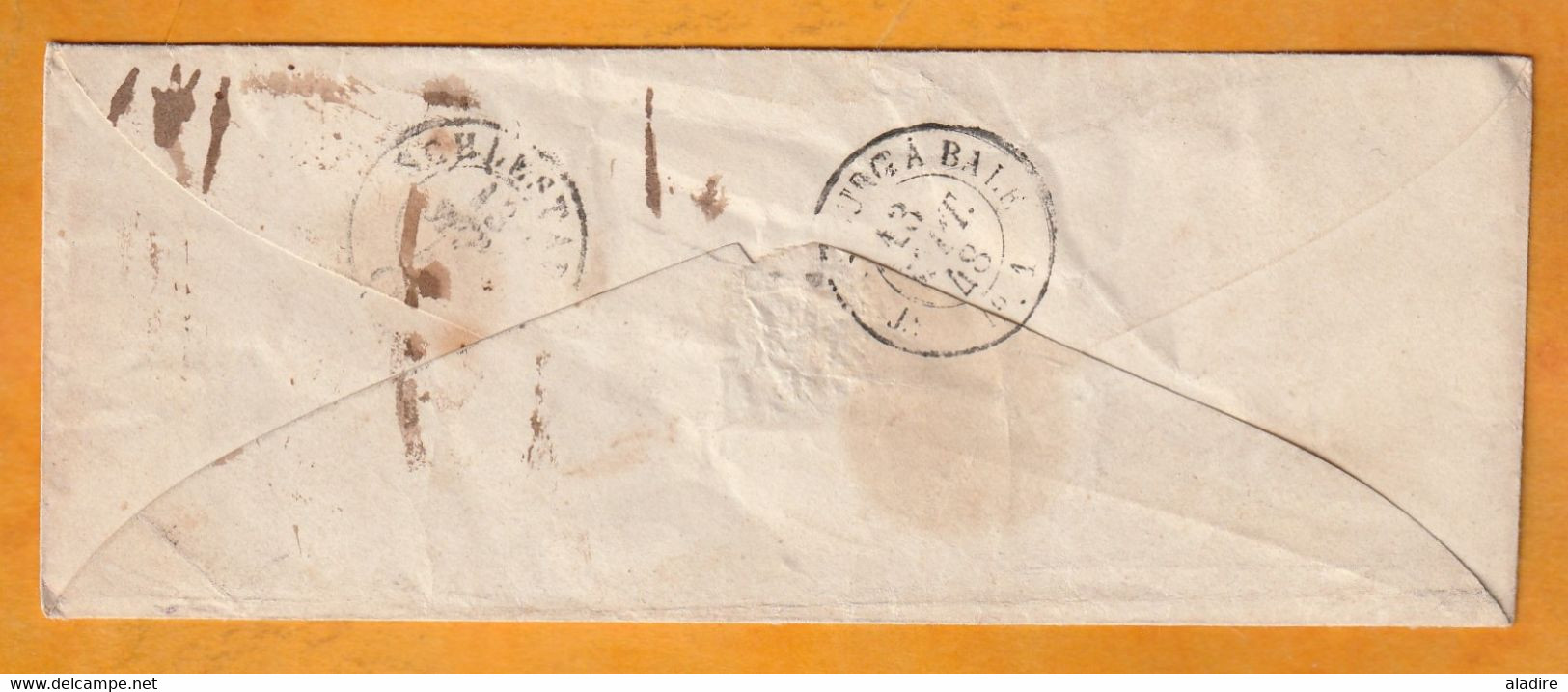 1848 - Enveloppe De Colmar - Petit Cachet à Date - Vers Sélestat Via Strasbourg à Bâle - Cad Arrivée - Taxe  2 - 1801-1848: Precursori XIX