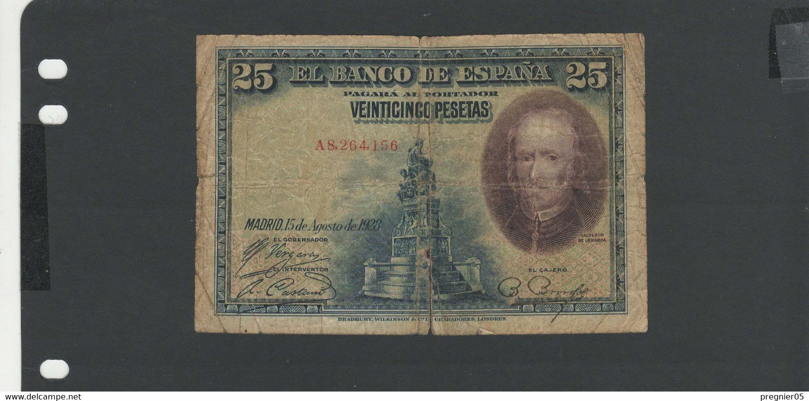 ESPAGNE - Billet 25 Pesetas 1928 B/VG Pick-074a - 1-2-5-25 Peseten