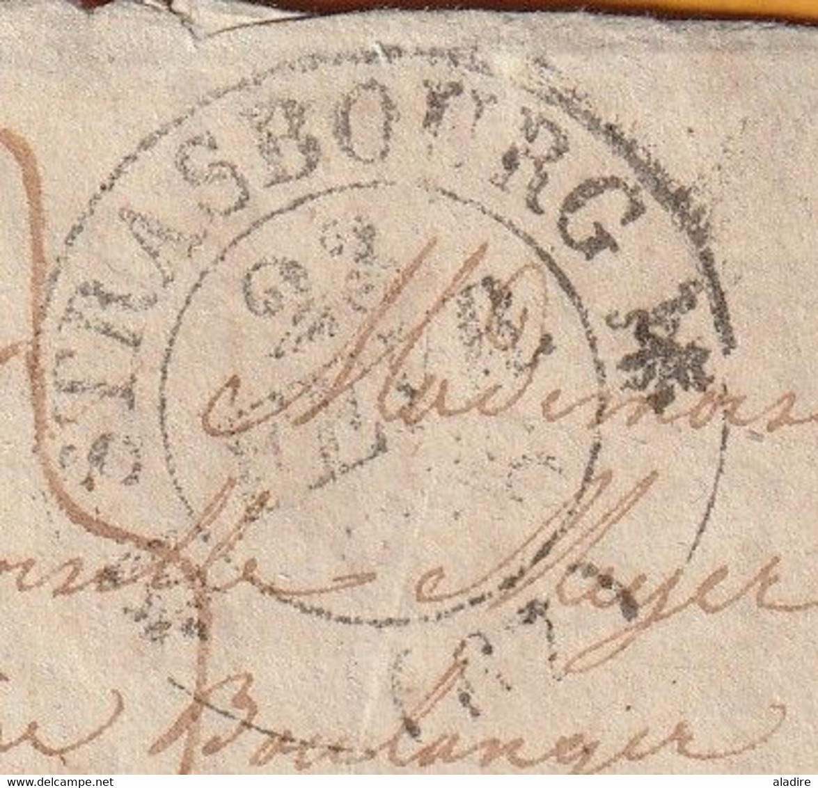 1838 - Lettre Pliée Avec Corresp Familiale De Strasbourg - Cad Fleurons Simples - Vers Sélestat - Cad Arrivée - Taxe  3 - 1801-1848: Précurseurs XIX