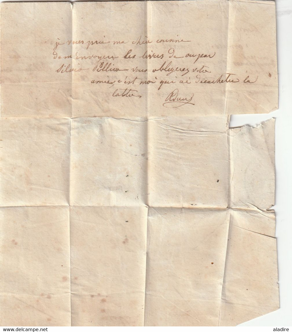 1838 - Lettre Pliée Avec Corresp Familiale De Strasbourg - Cad Fleurons Simples - Vers Sélestat - Cad Arrivée - Taxe  3 - 1801-1848: Precursori XIX
