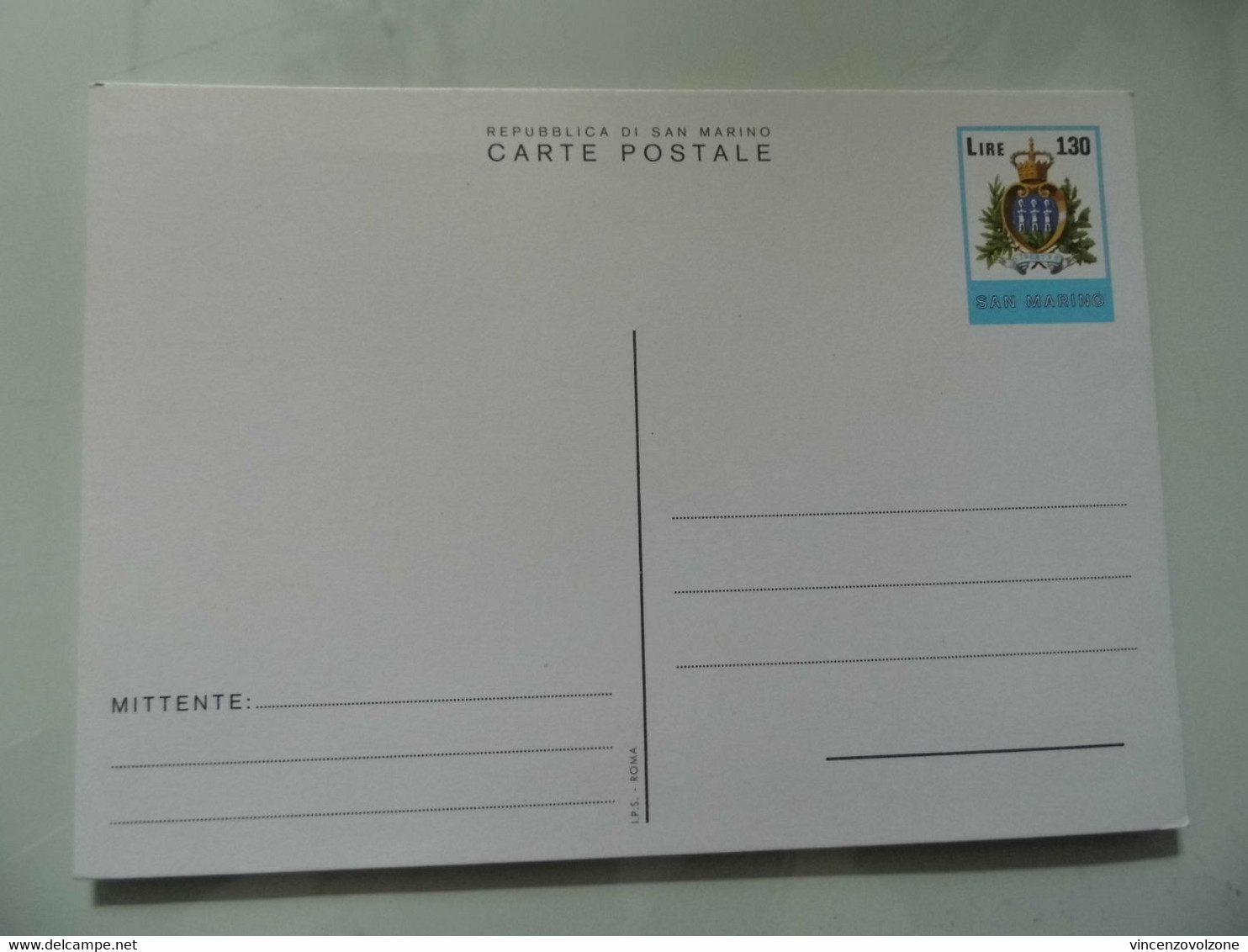 Cartolina Postale Repubblica Di S. Marino Lire 130 - Cartas & Documentos