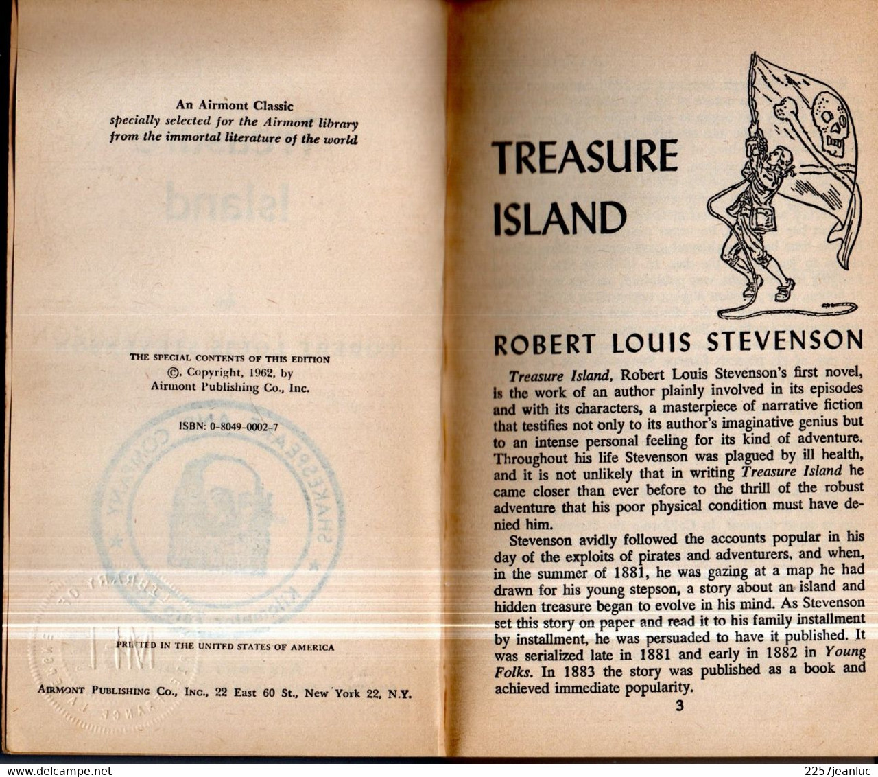 Robert Louis Stevenson * Treasure Island *Editiion 1962 - Sonstige & Ohne Zuordnung