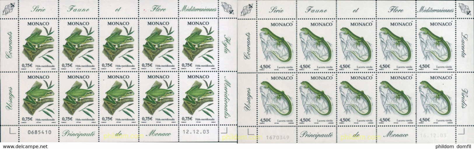 138781 MNH MONACO 2004 FAUNA Y FLORA DEL MEDITERRANEO - Altri & Non Classificati