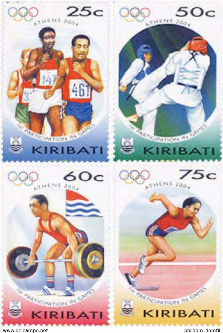 145327 MNH KIRIBATI 2004 28 JUEGOS OLIMPICOS DE VERANO ATENAS 2004 - Sin Clasificación