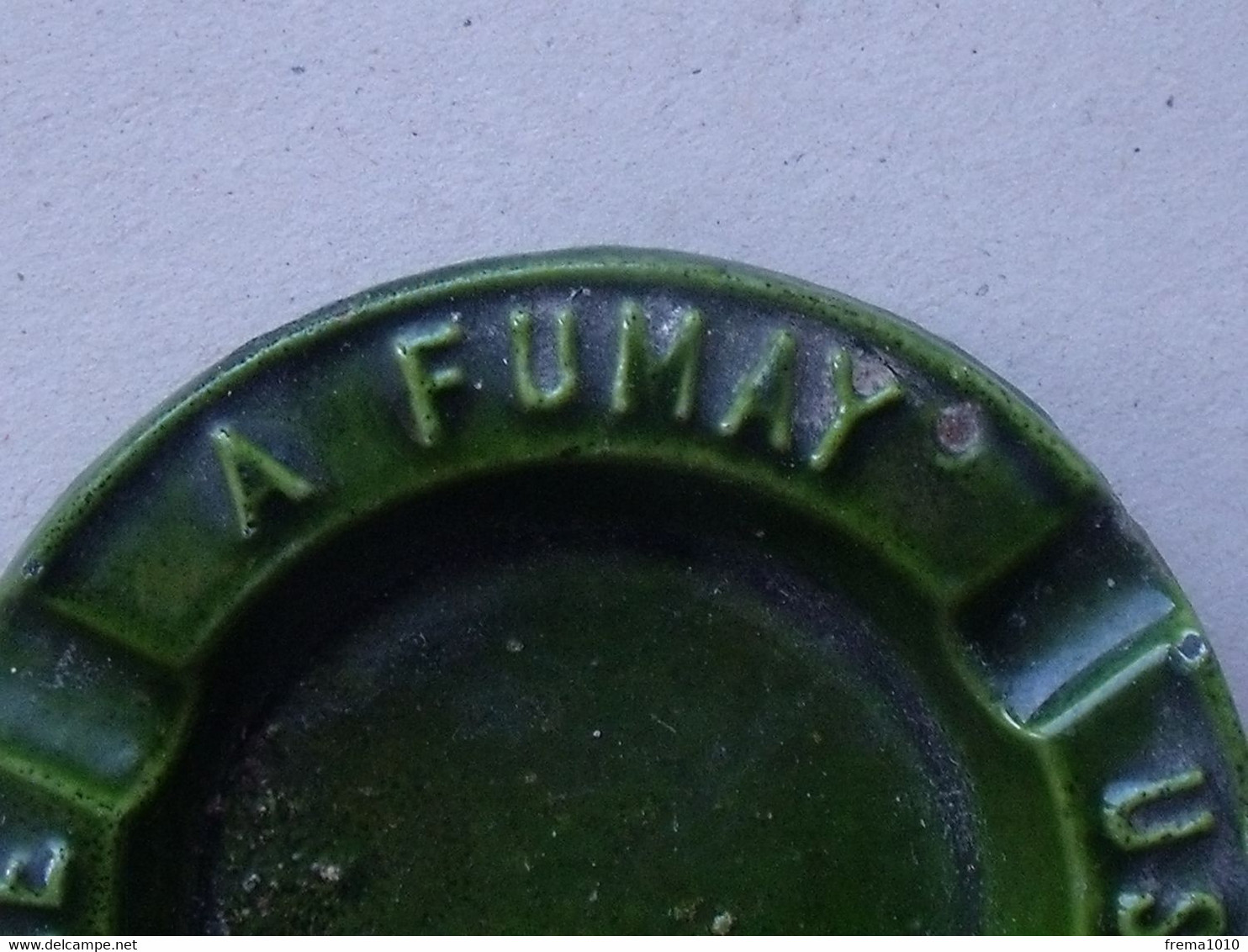 FUMAY (08): Cendrier Ancien En Fonte émaillée USINE DU PIED-SELLE - Fonderie Forge Cuisinière - Metallo