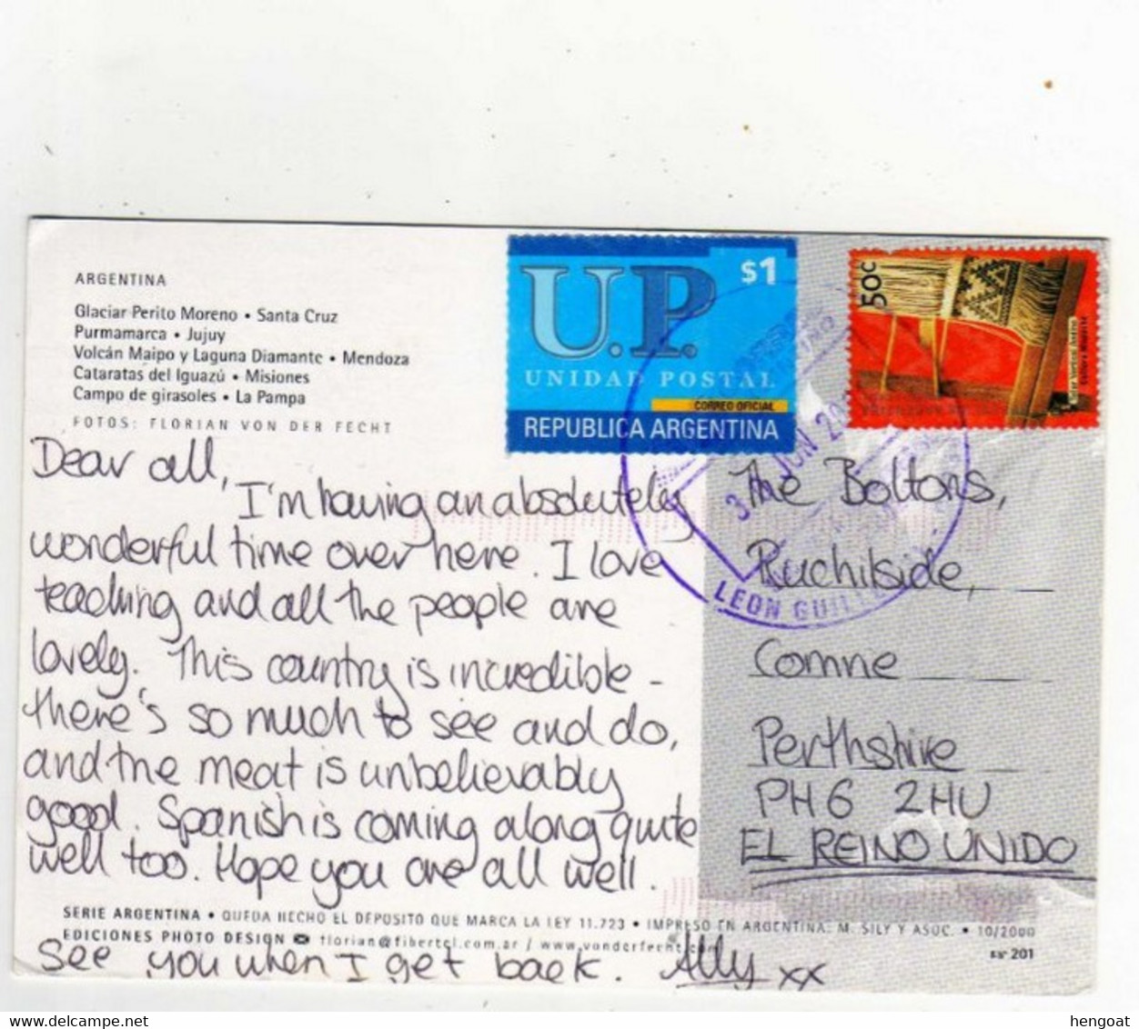 Timbre , Stamp " Culture Mapuche : Tapis Vertical Des Andes  " + Complément Sur Cp , Carte , Postcard Du 30/06/2001 - Lettres & Documents