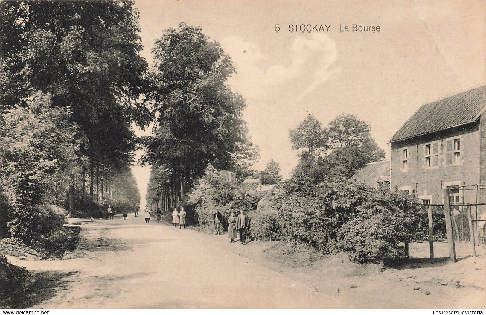 Belgique - Stockay - La Bourse - Edit. Eug. Lemye Havelange - Animé - Carte Postale Ancienne - Waremme