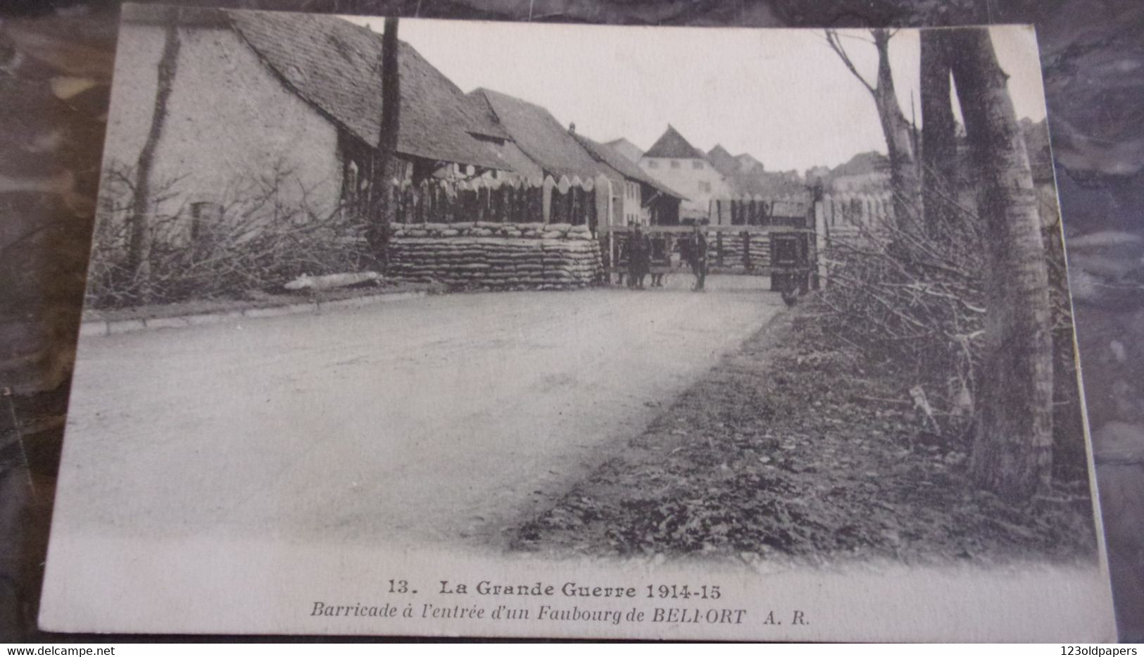 90 BELFORT 1915 BARRICADE A L ENTREE D UN FAUBOURG - Belfort - Stadt