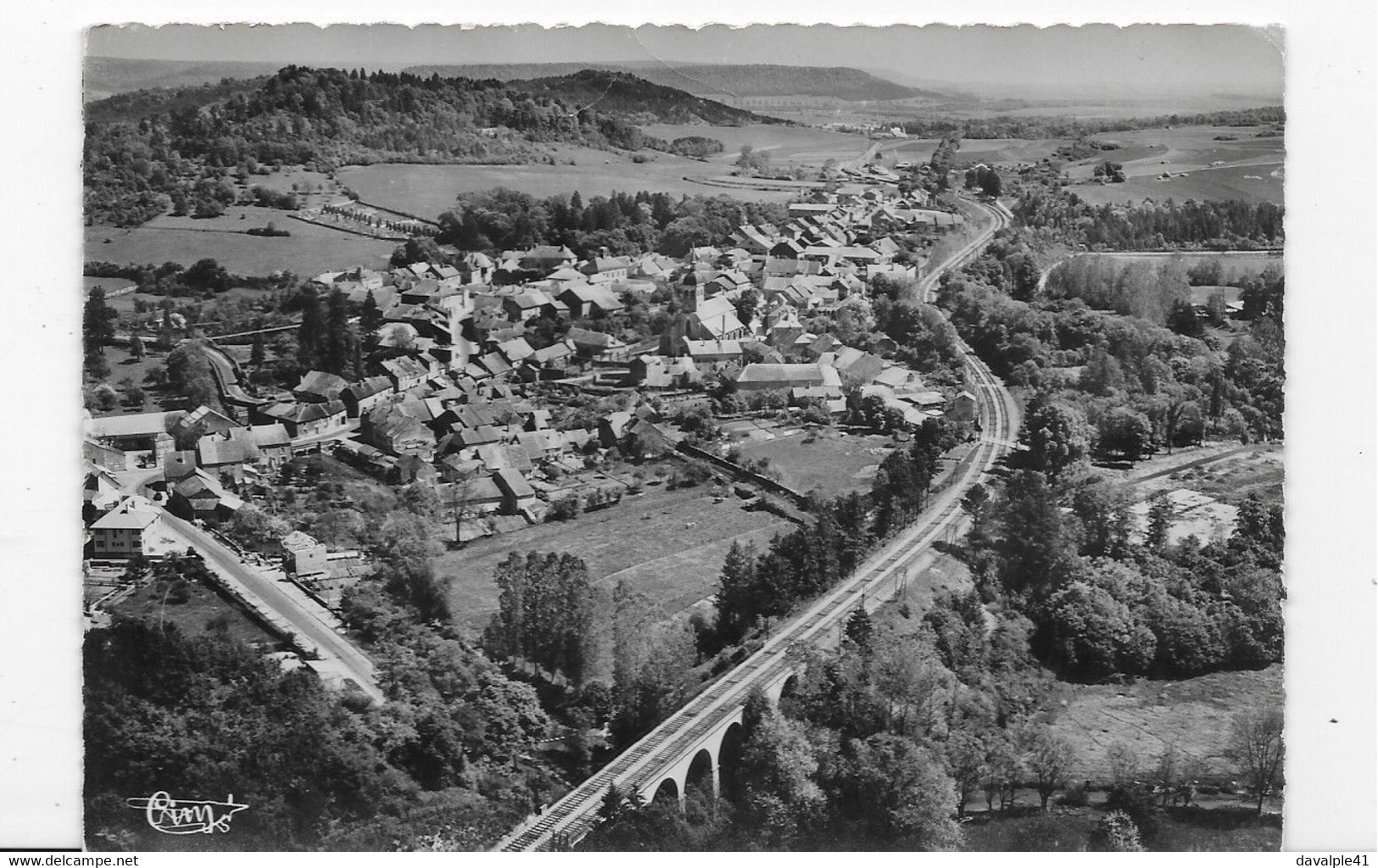 52  ANDELOT  VUE AERIENNE   VIADUC  2 SCANS - Andelot Blancheville