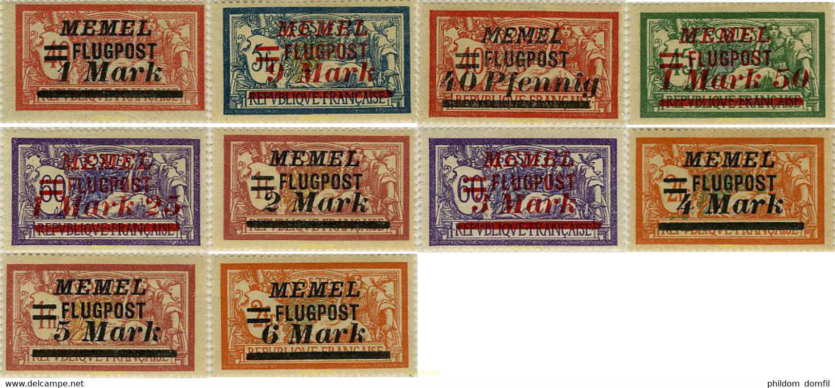 590598 HINGED MEMEL 1922 ADMINISTRACION FRANCESA - Oblitérés