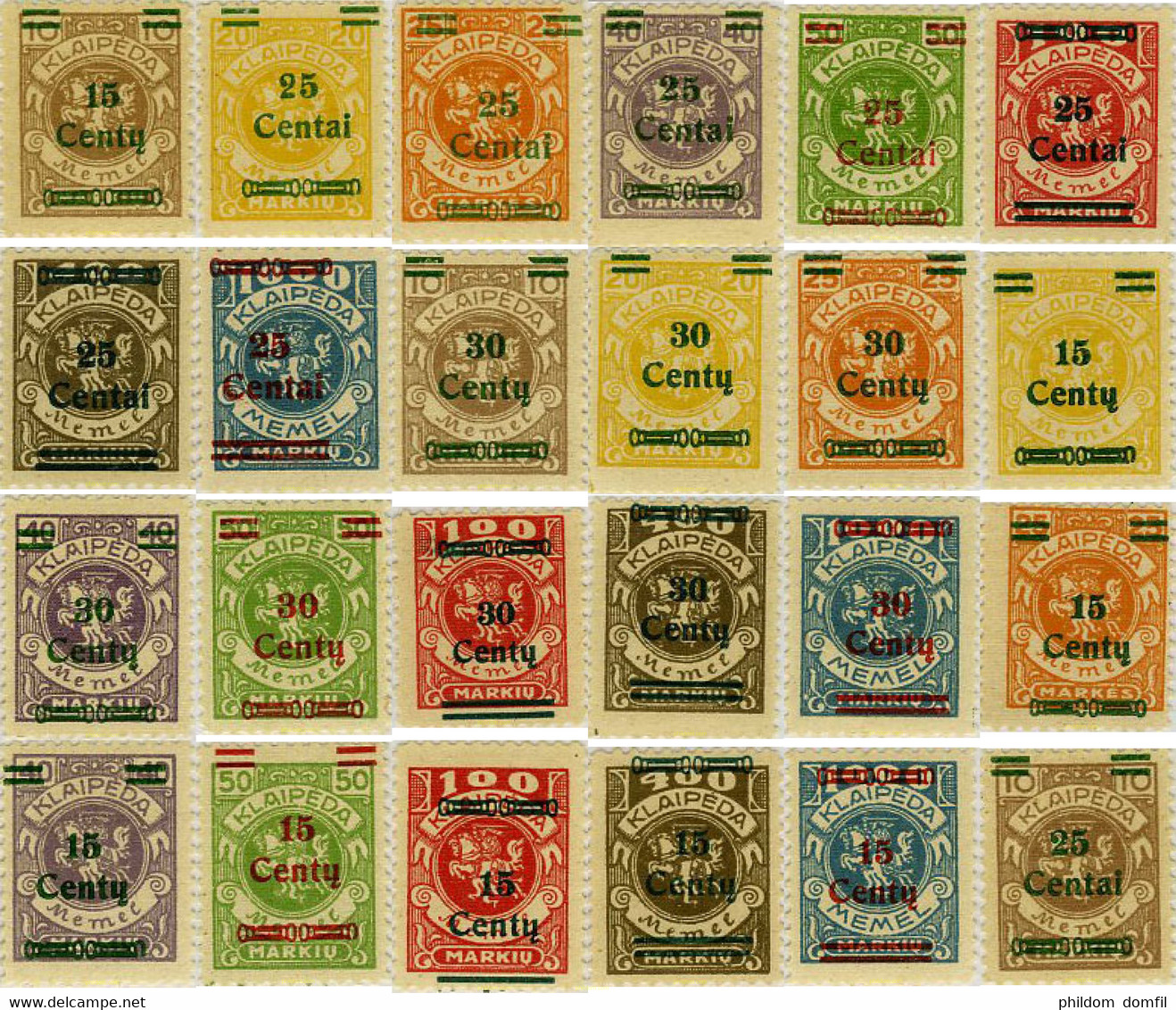 590597 HINGED MEMEL 1923 ESCUDOS - Used Stamps