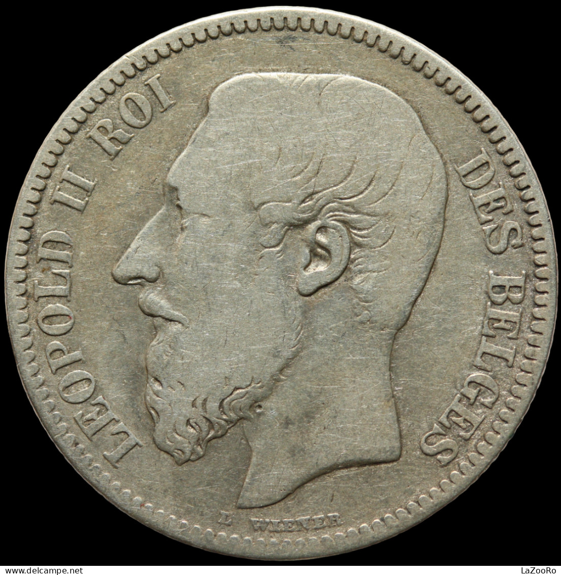 LaZooRo: Belgium 2 Francs 1867 F / VF - Silver - 2 Frank