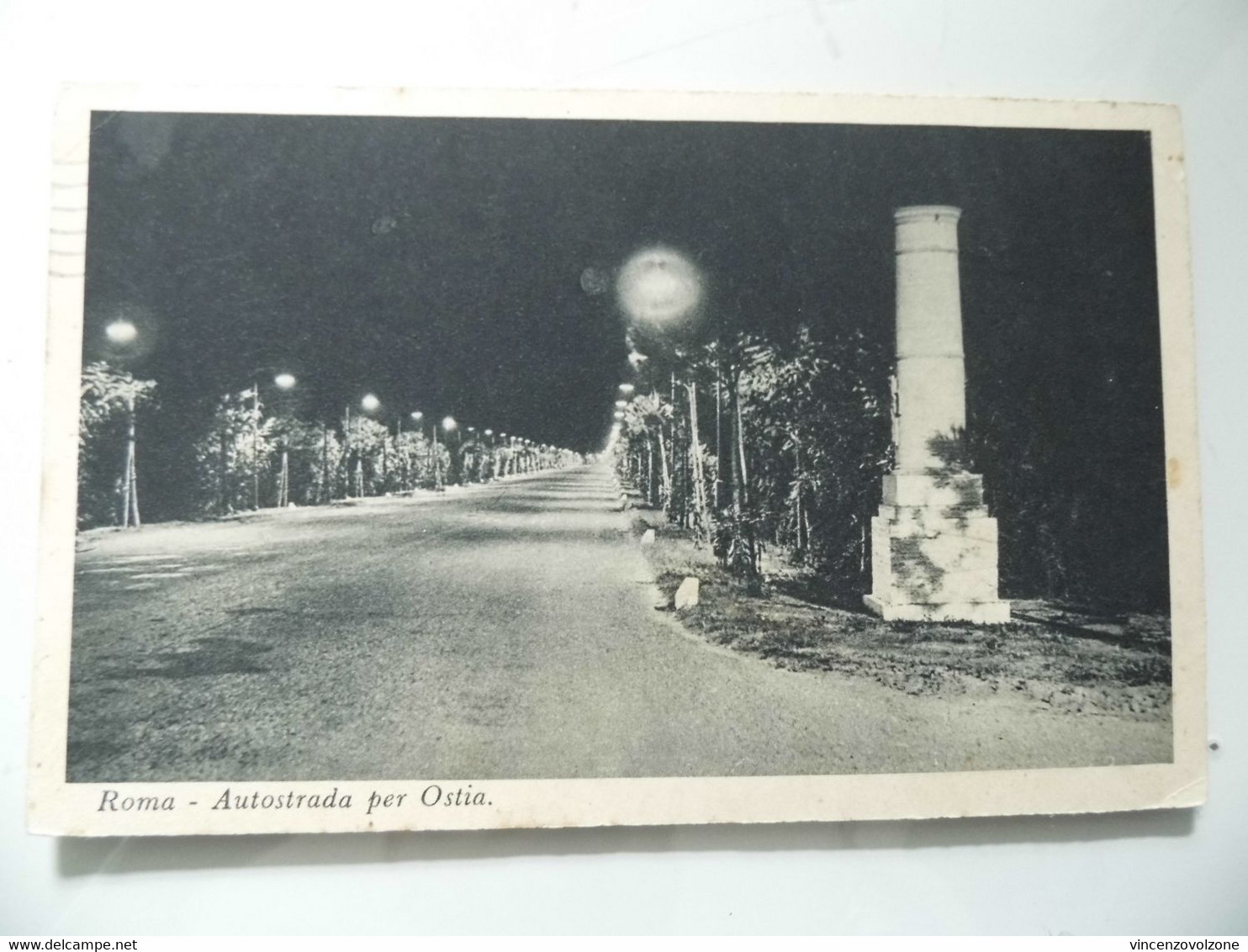 Cartolina Viaggiata "Roma - Autostrada Per Ostia" 1941 - Transportmiddelen