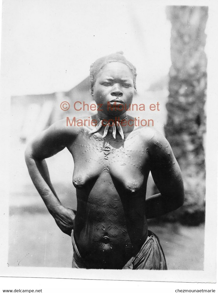 COTE D IVOIRE - ETHNIE EBRIE FEMME NUE SCARIFICATION - PHOTO 20*15.5 Cm AOF AFRIQUE - Africa