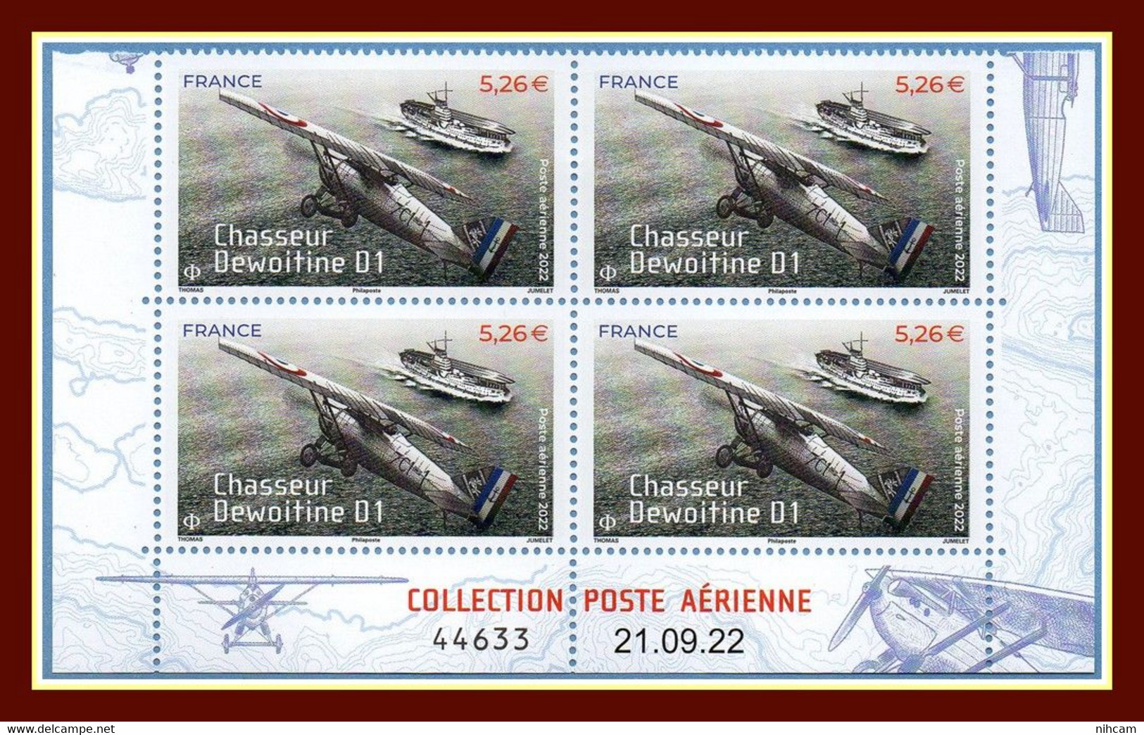 Coin Daté PA Chasseur Dewoitine 01 ** MNH 2022 - Luchtpost