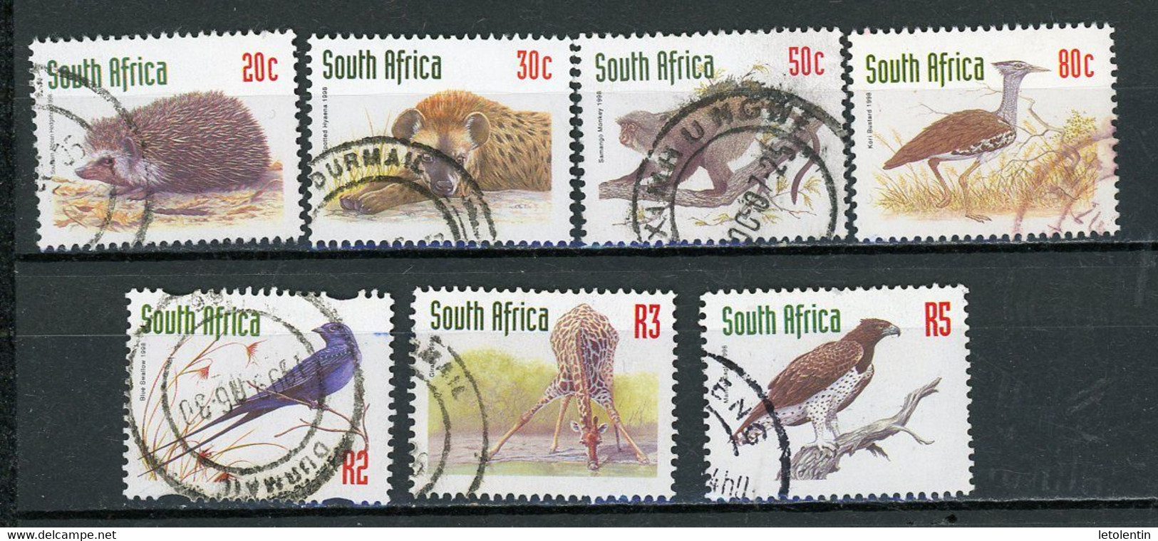 AFRIQUE DU SUD : FAUNE  - N° Yvert 1013/1019 Obli. - Used Stamps