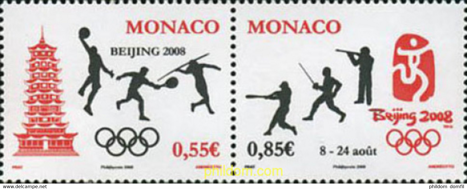 345031 MNH MONACO 2008 29 JUEGOS OLIMPICOS VERANO PEKÍN 2008 - Otros & Sin Clasificación