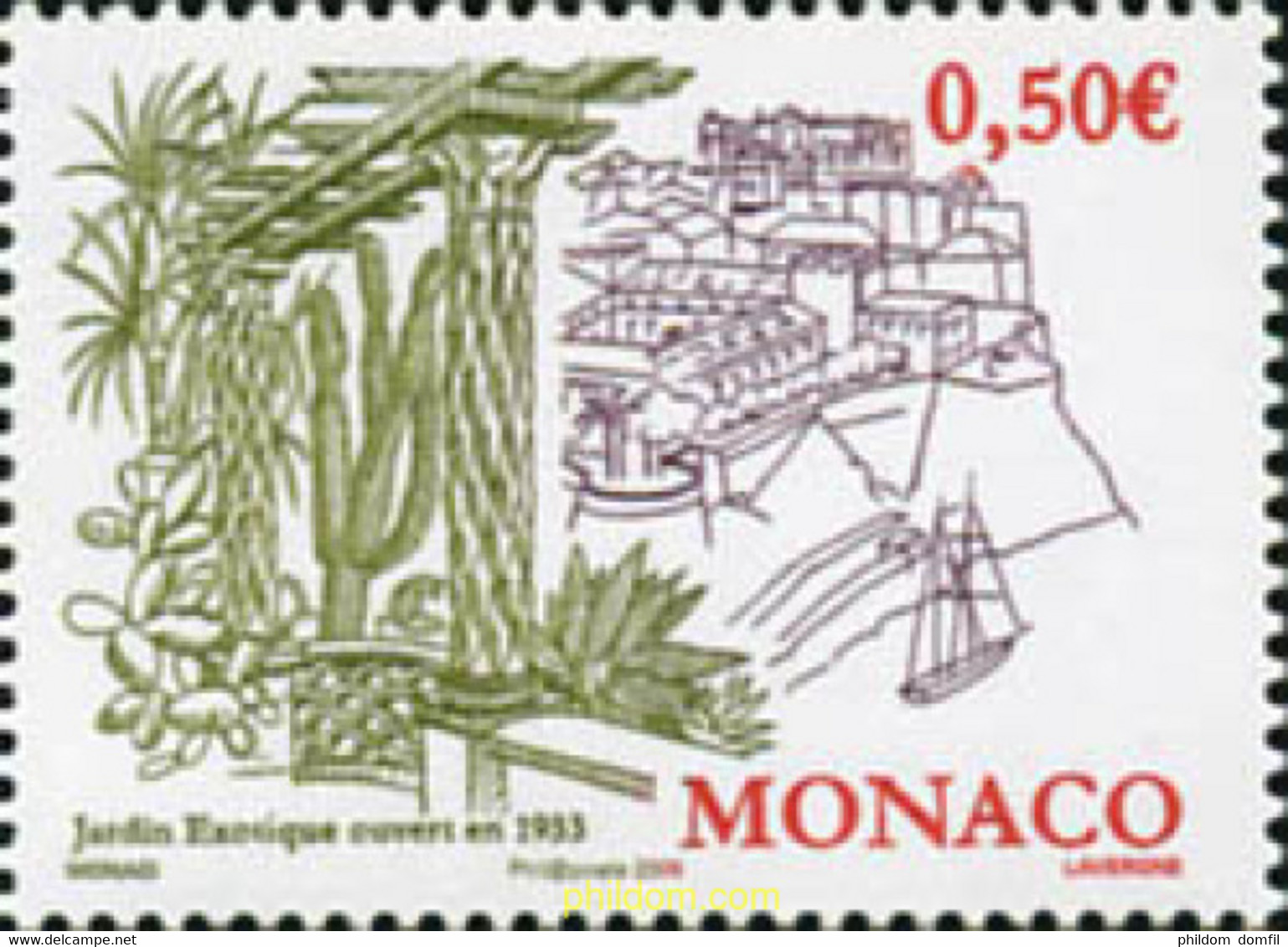 214909 MNH MONACO 2008 75 ANIVERSARIO DEL JARDIN EXOTICO - Altri & Non Classificati