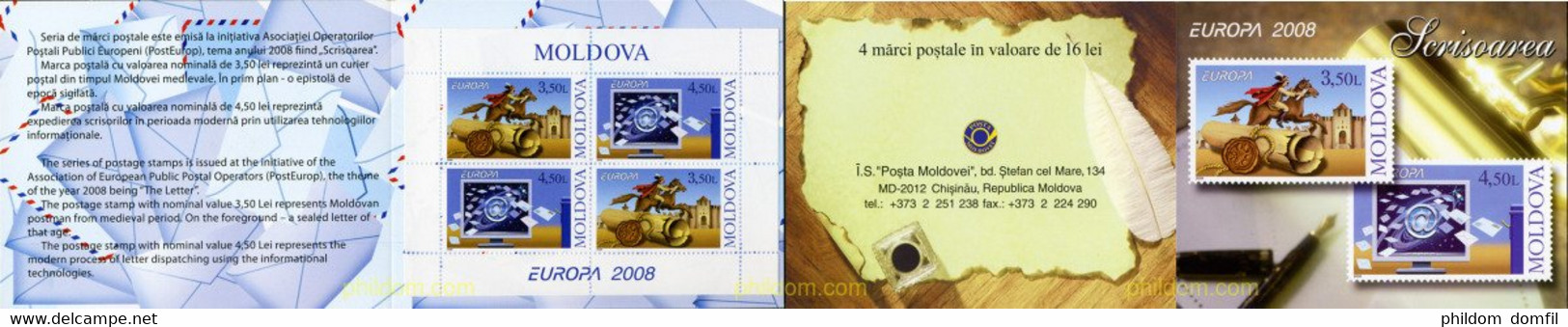 215112 MNH MOLDAVIA 2008 EUROPA CEPT 2008 CARTAS - Châteaux