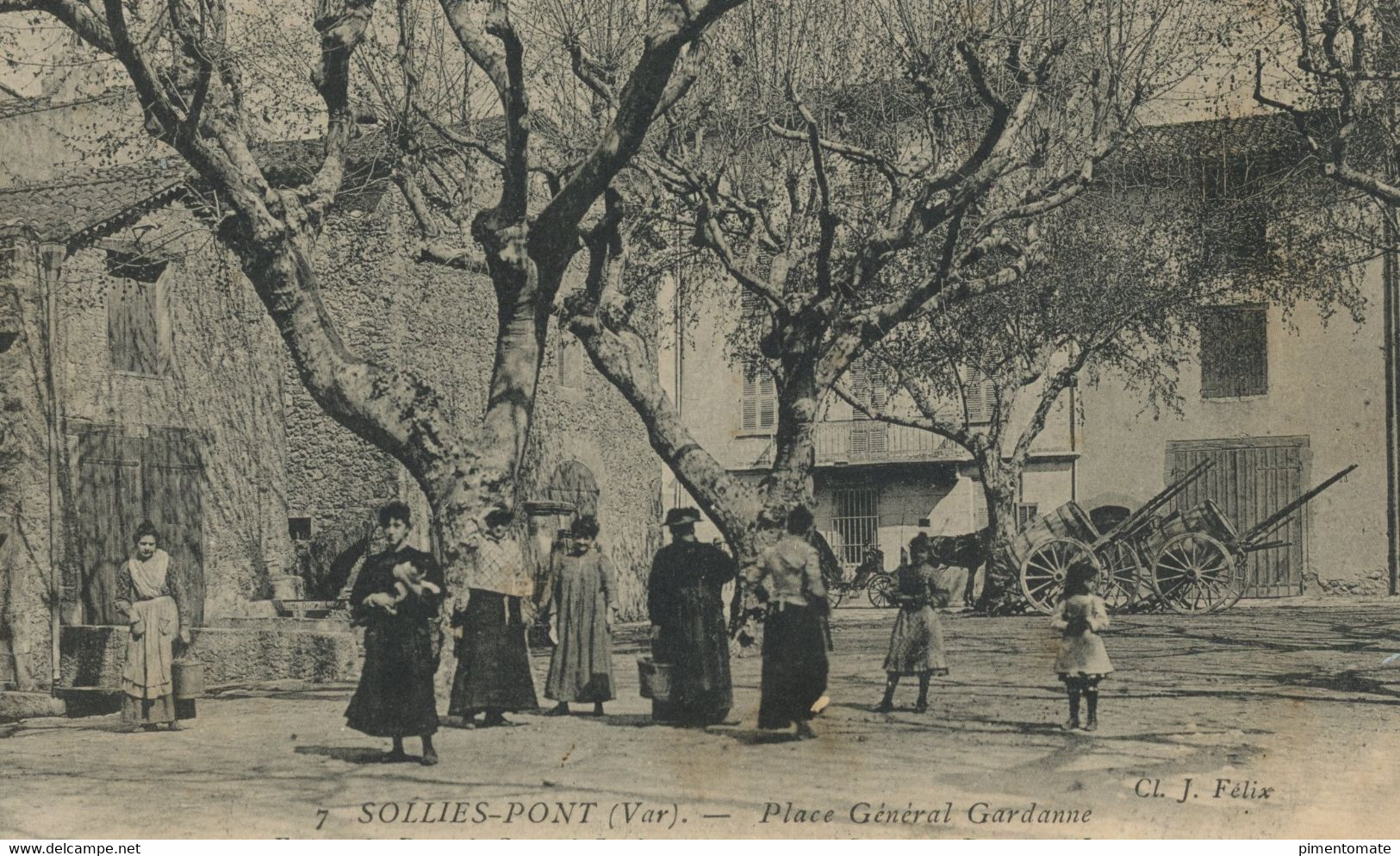 SOLLIES PONT PLACE GENERALE GARDANNE 1908 - Sollies Pont