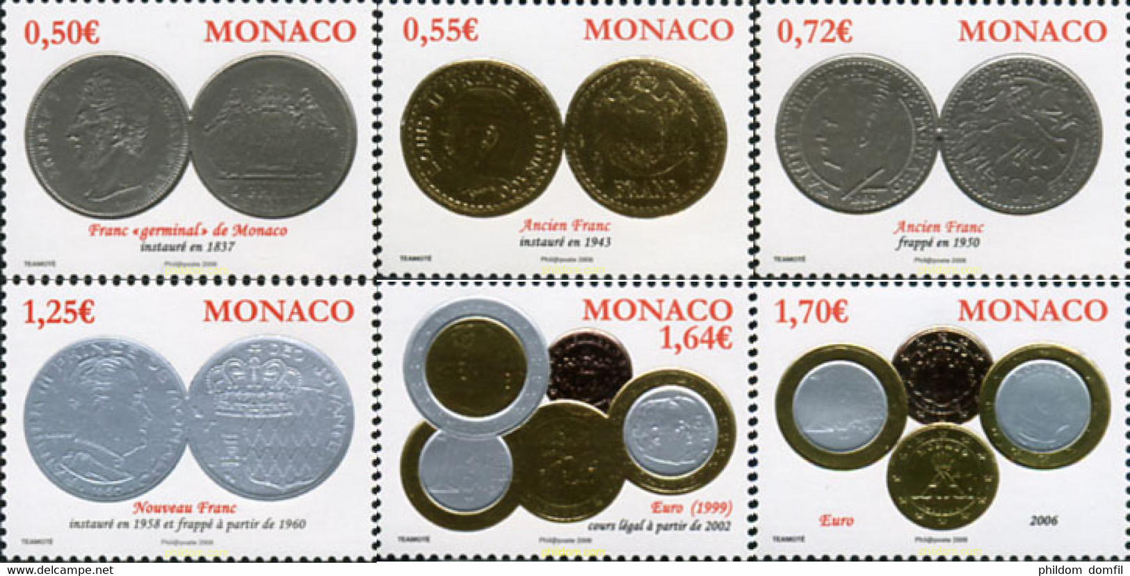 217351 MNH MONACO 2008 EURO - Other & Unclassified