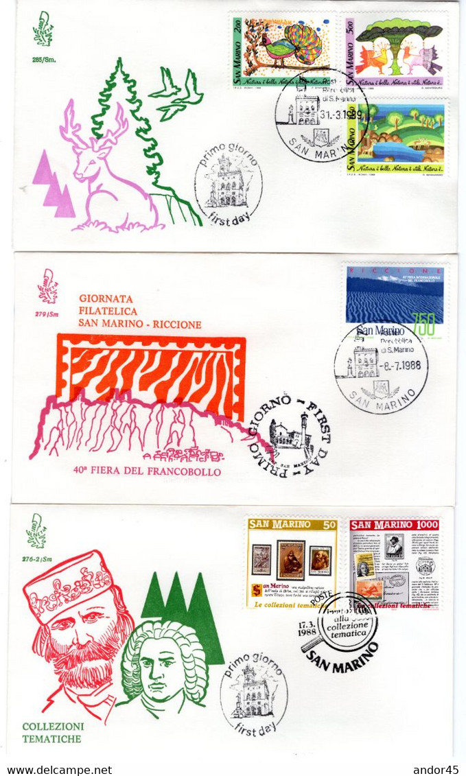 INSIEME DI 7 BUSTE TUTTE FDC VENETIA SERIE COMPLETA " VEDUTA PANORAMICA" +" CONCORSO NATURA BELLA …..."+ "4°GIORNATA FIL - Briefe U. Dokumente