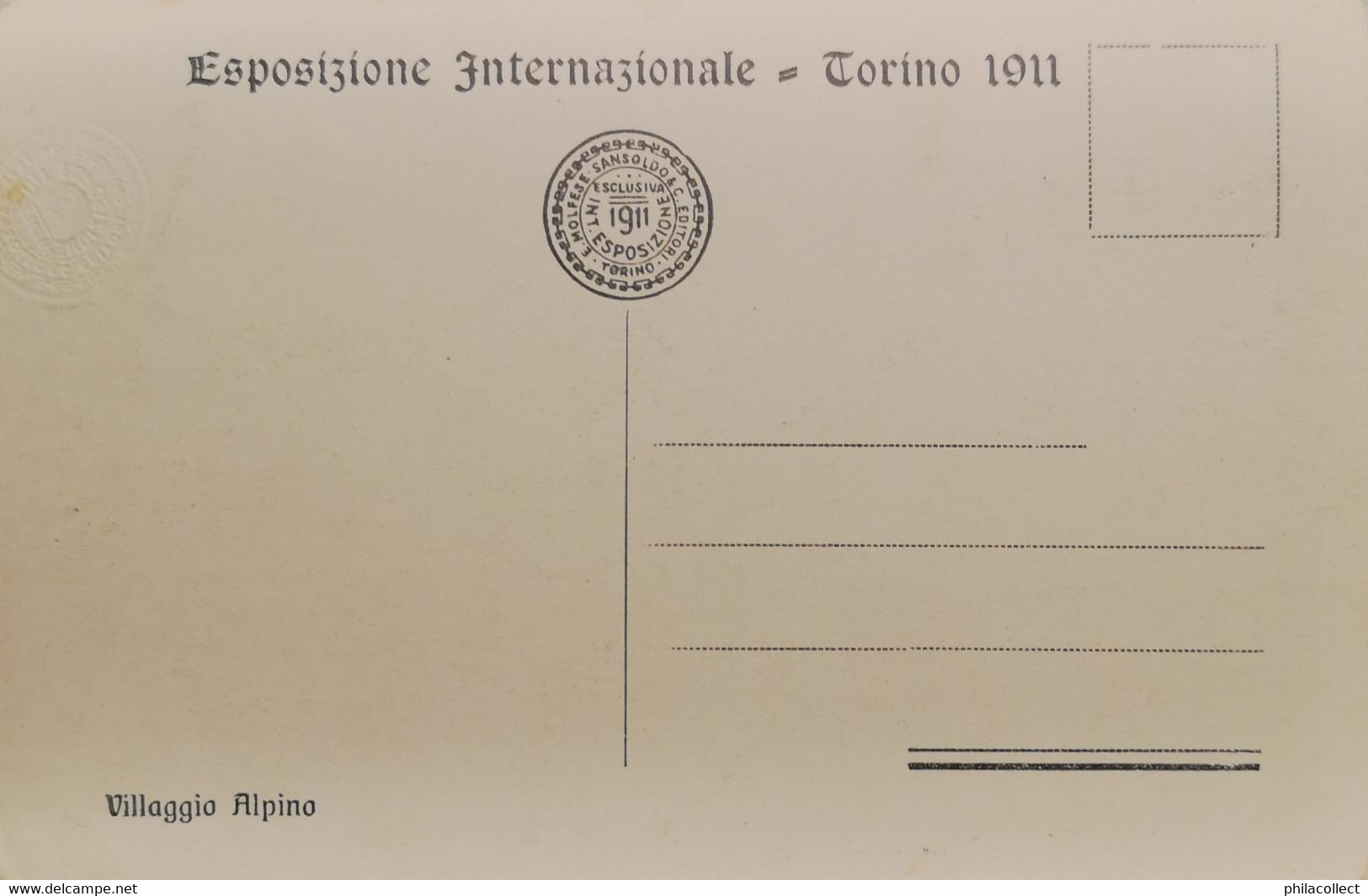 Italy // Torino // Esposizione Intern. 1911 - Villaggia Alpina 19?? - Mostre, Esposizioni