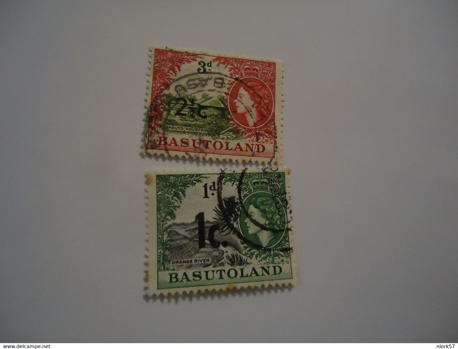 BASUTOLAND  USED STAMPS  2 OVERPRINT    WITH POSTMARK - Other & Unclassified