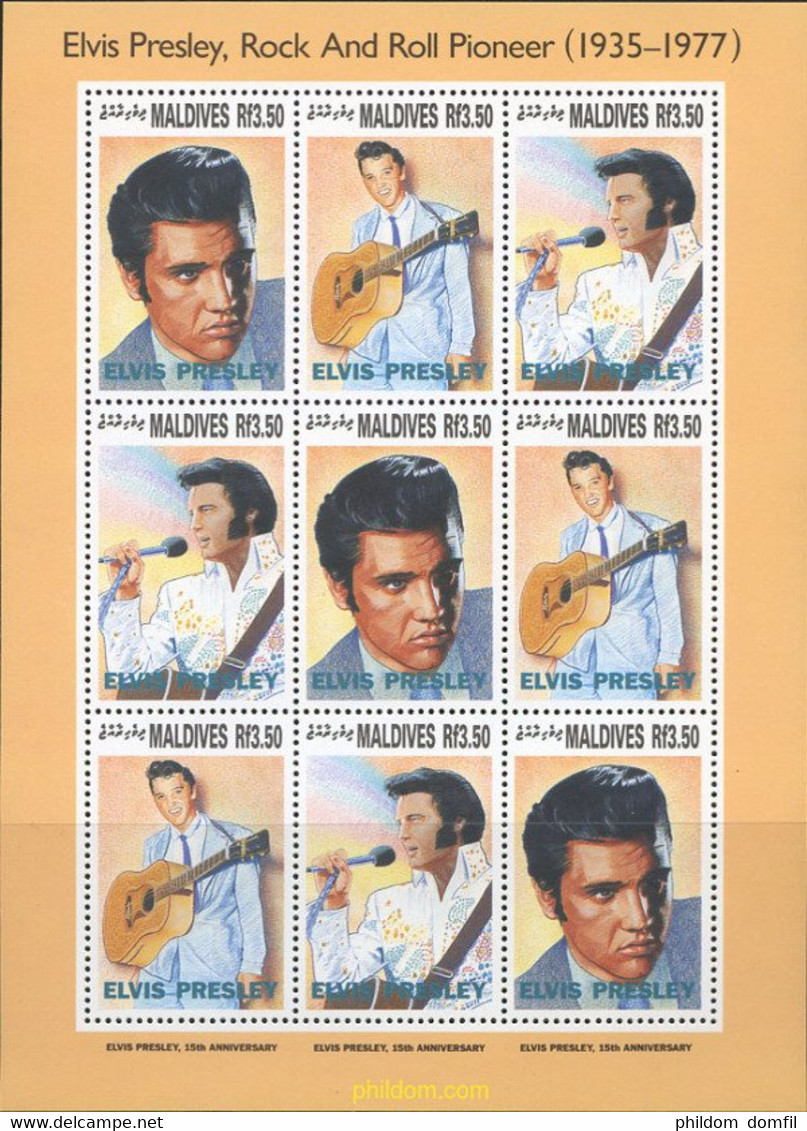222317 MNH MALDIVAS 1992 ELVIS PRESLEY - Elvis Presley
