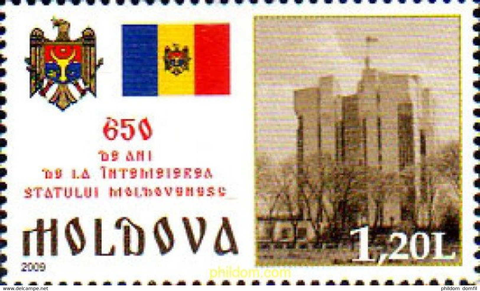 225525 MNH MOLDAVIA 2009 650 ANIVERSARIO DEL ESTADO MONDAVO - Châteaux