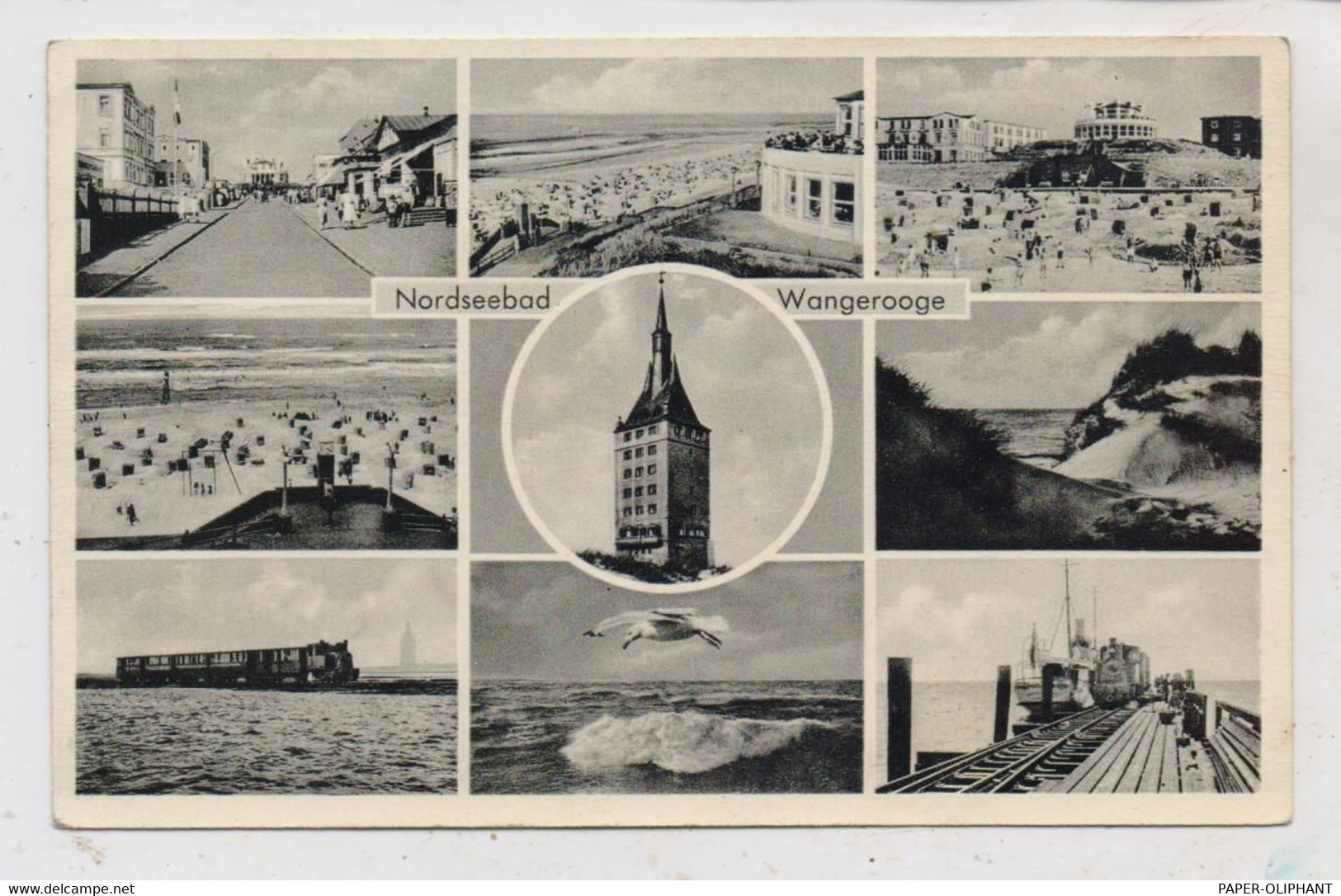 2946 WANGEROOGE, Eisenbahn, Strand, Strassenpartie, Fähranlager...1953 - Wangerooge