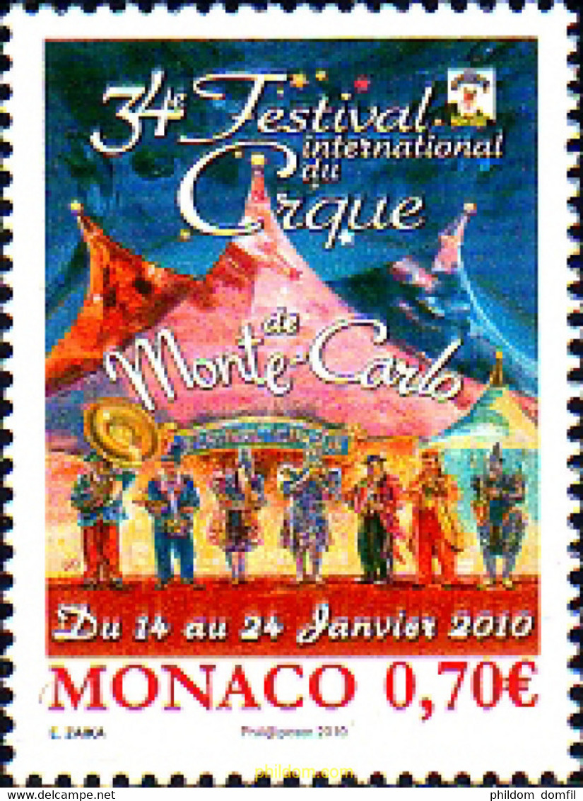 242454 MNH MONACO 2009 34 FESTIVAL INTERNACIONAL DEL CIRCO - Other & Unclassified