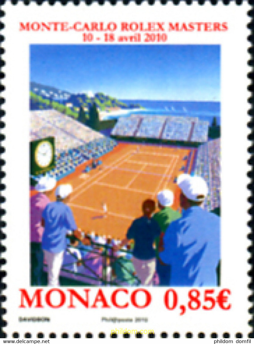 246085 MNH MONACO 2010 TORNEO DE TENIS ROLEX MASTERS DE MONECARLO - Andere & Zonder Classificatie